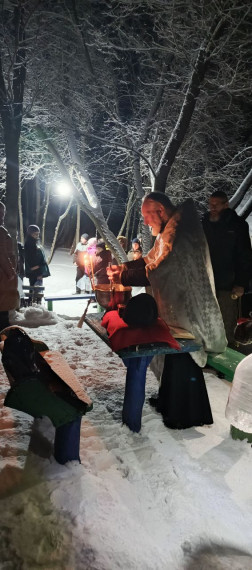 Великое освящение воды в п.Октябрьском. Великое освящение воды в п.Октябрьском.